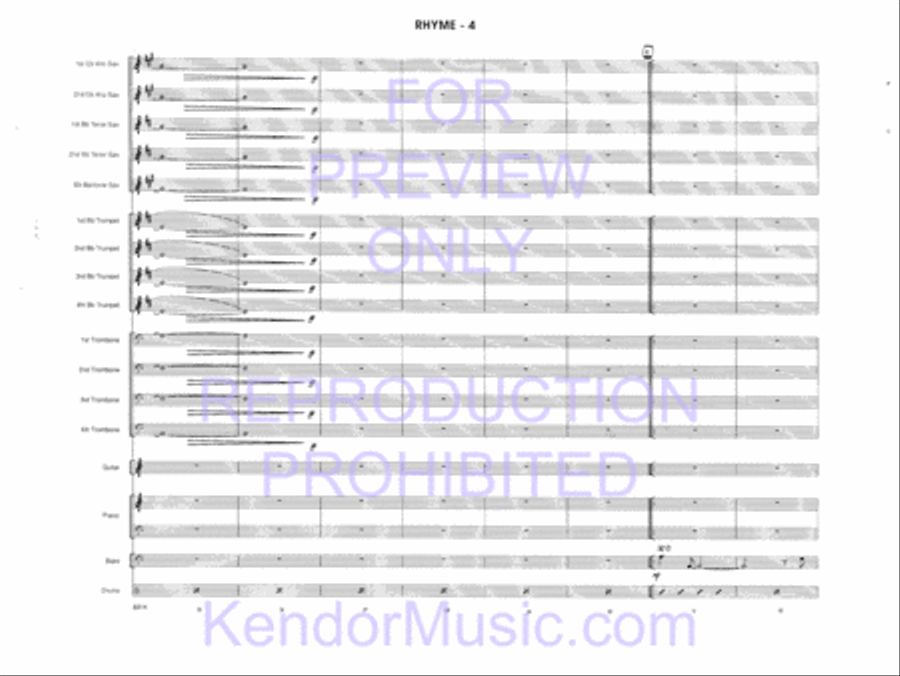 Rhyme (Full Score) Jazz Ensemble scores gallery preview page 6