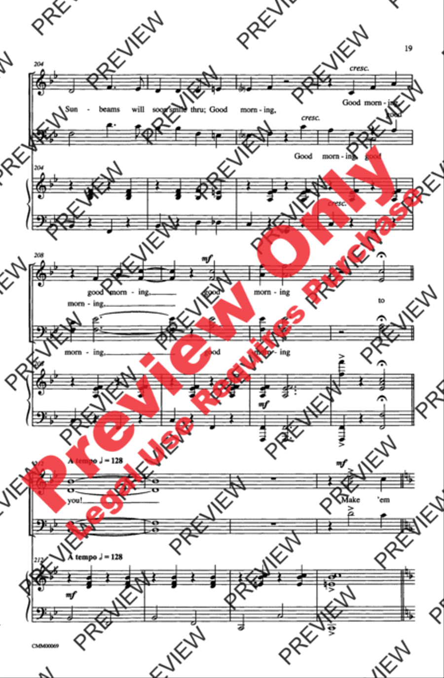 The Music of M-G-M (A Choral Medley) 4-Part scores gallery preview page 19