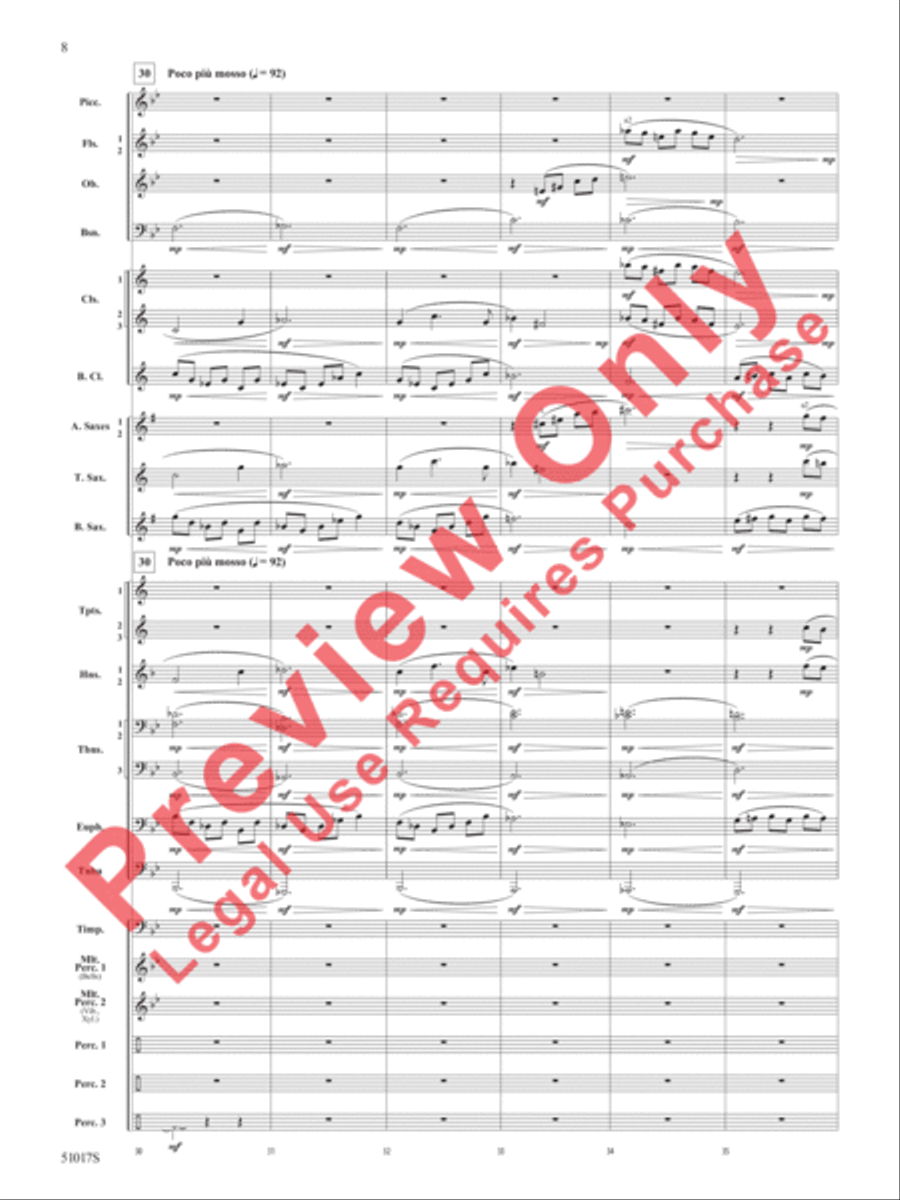 Lucid Dreams Concert Band scores gallery preview page 9