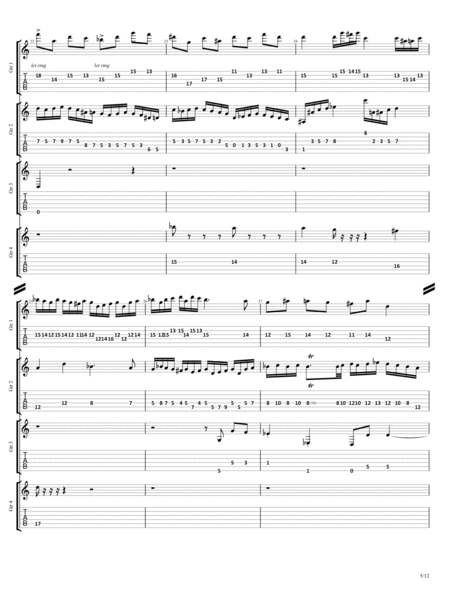 Fugue in G Minor: BWV 578 "Little Fugue" (Arr. for Electric Guitar by Kevin M Buck)