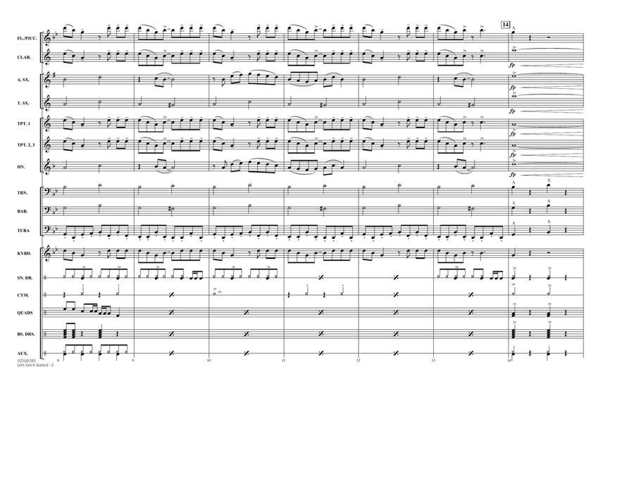 Let's Get It Started - Conductor Score (Full Score) Marching Band scores gallery preview page 2