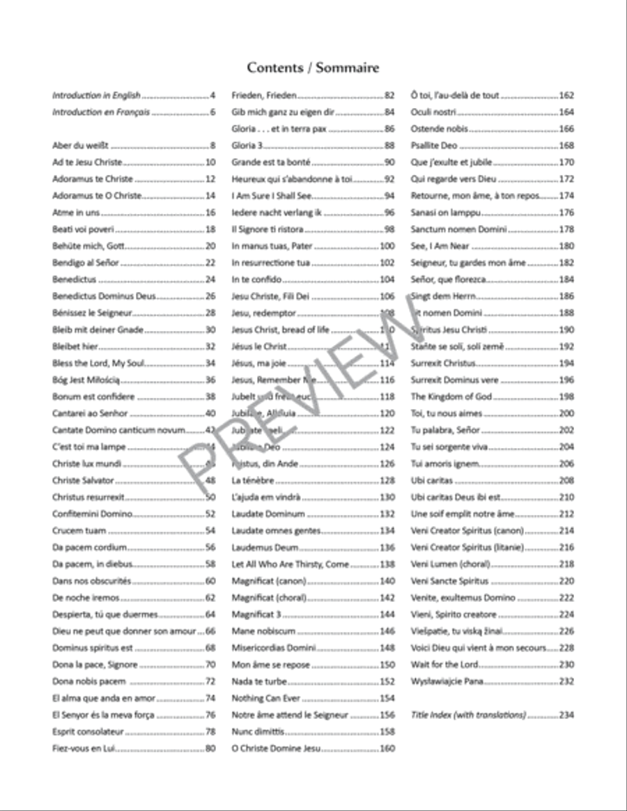 Songs from Taize Piano Accompaniments Choir scores gallery preview page 6