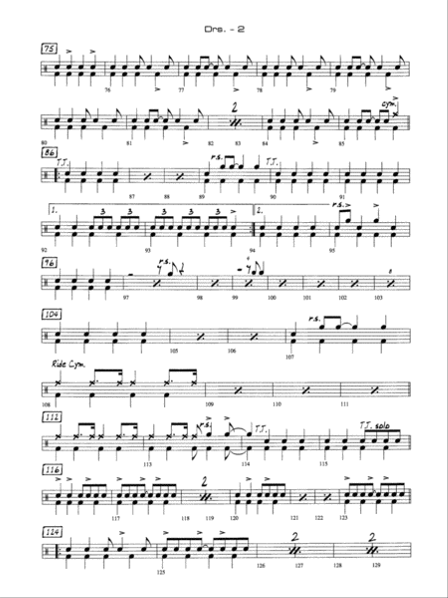 A Salute to Benny Goodman: Drums Jazz Ensemble scores gallery preview page 2