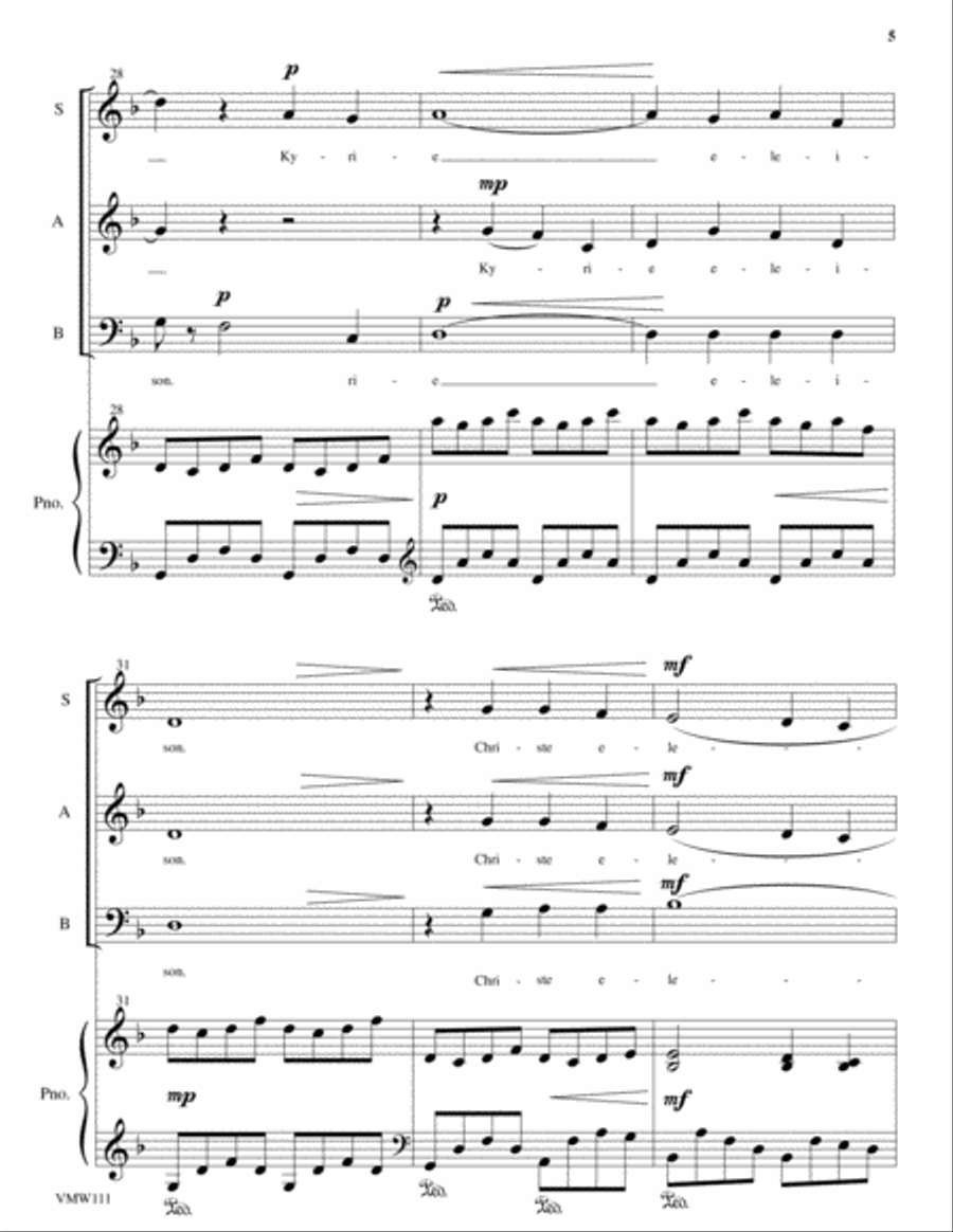 Kyrie (SAB) Kyrie (SAB) 3-Part scores gallery preview page 5