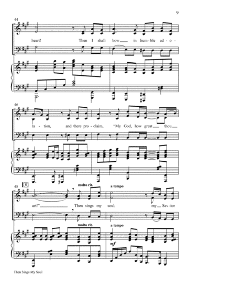 Then Sings My Soul (How Great Thou Art) Then Sings My Soul (How Great Thou Art) 3-Part scores gallery preview page 10
