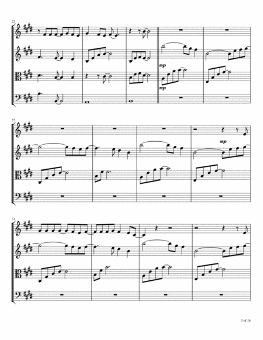Time Stand Still String Quartet scores gallery preview page 4