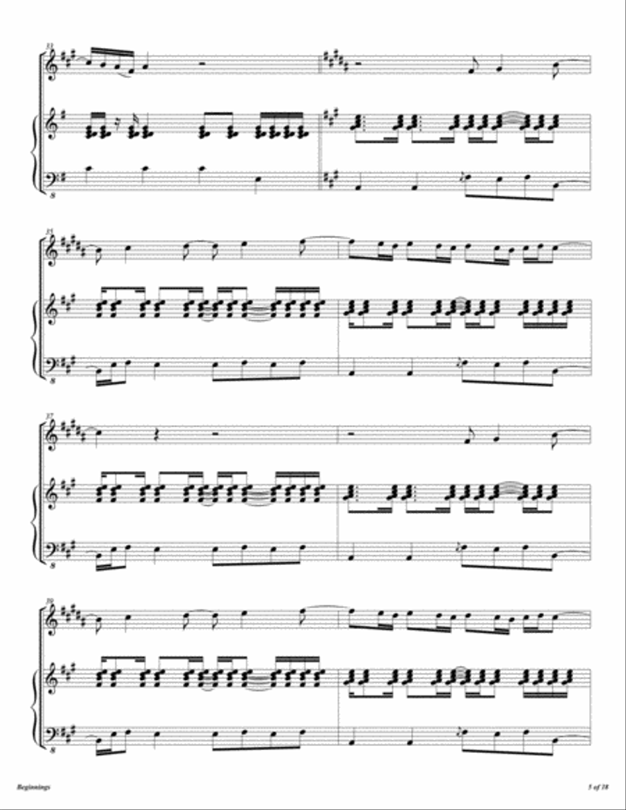 Beginnings Trumpet Solo scores gallery preview page 6