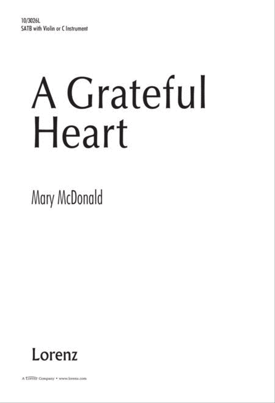 A Grateful Heart A Grateful Heart 4-Part scores gallery preview page 1
