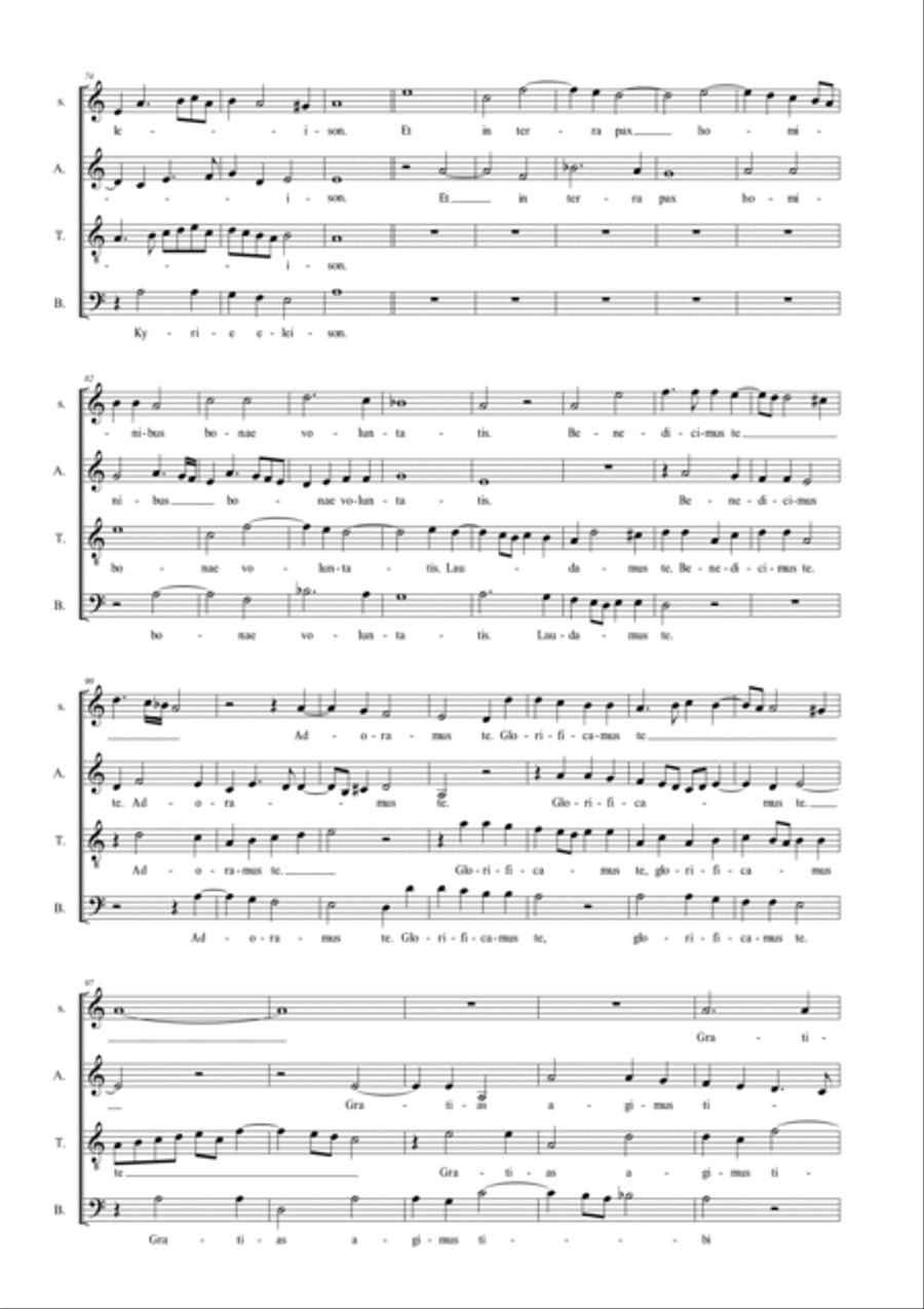 MISSA SPEM IN ALIUM - Palestrina - Score Only A Cappella scores gallery preview page 4