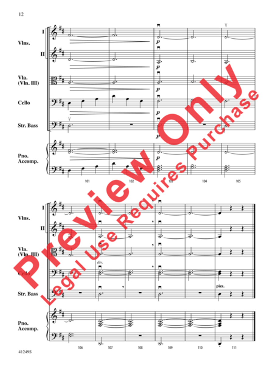Barcarolle (from The Tales of Hoffman) String Orchestra scores gallery preview page 5