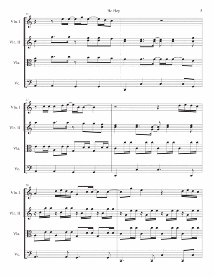 Ho Hey String Quartet scores gallery preview page 5