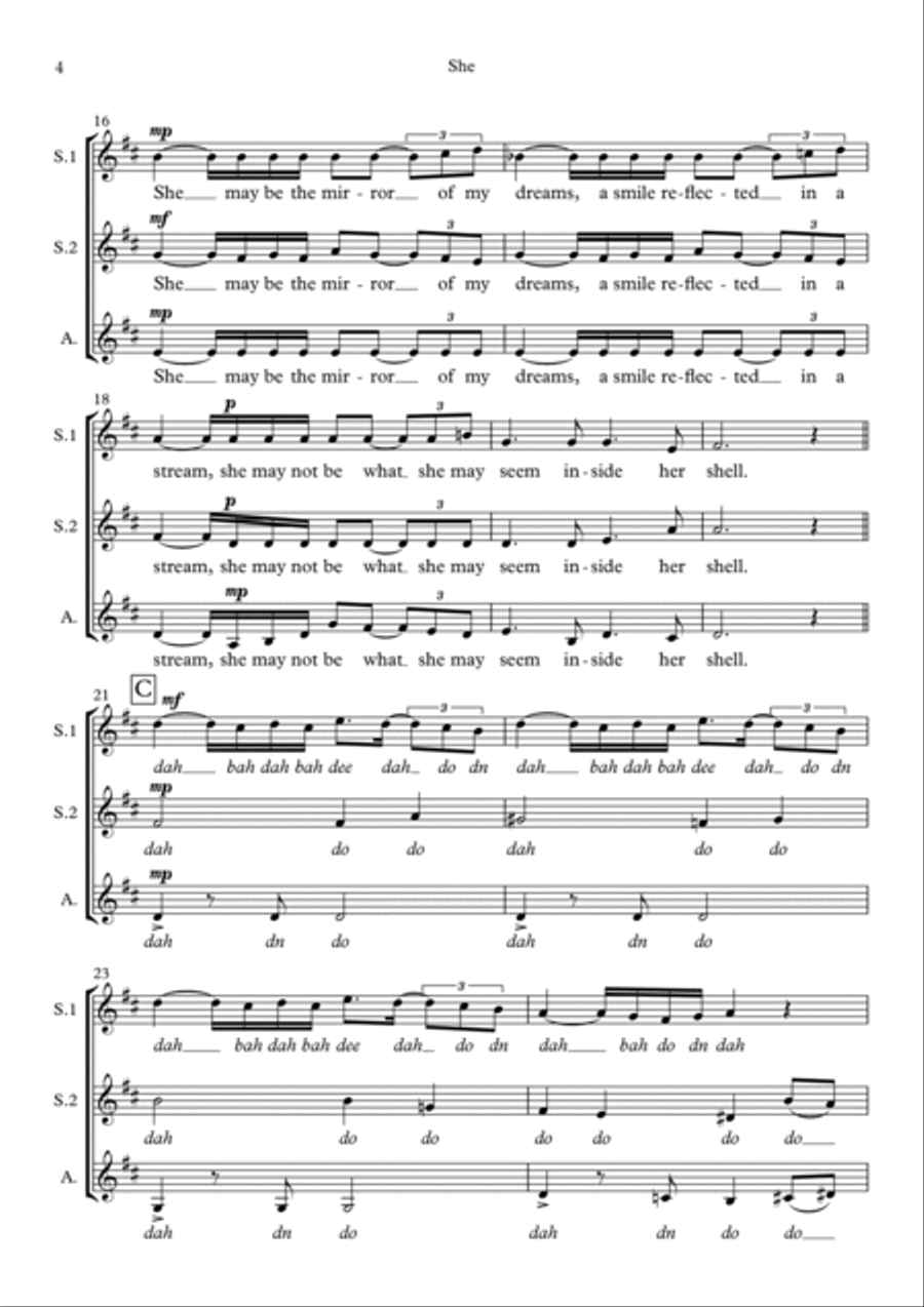 She SSA scores gallery preview page 4