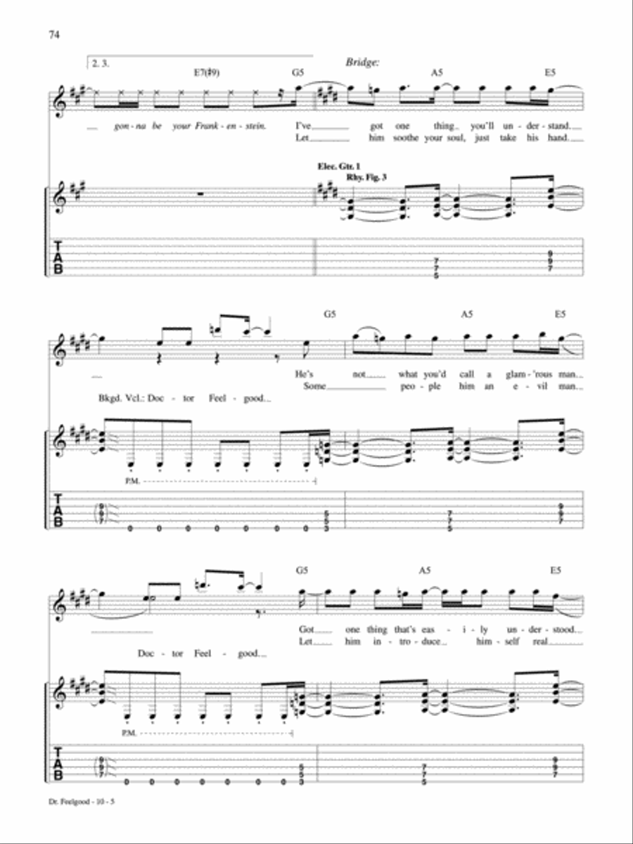 Dr. Feelgood Dr. Feelgood Guitar Tablature scores gallery preview page 5