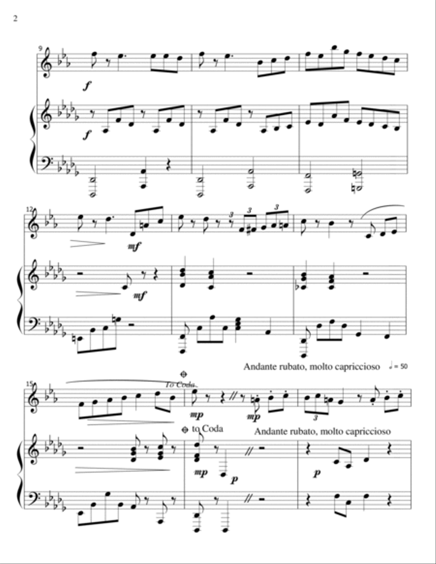 La Lisonjera - clarinet-piano B-Flat Clarinet scores gallery preview page 2