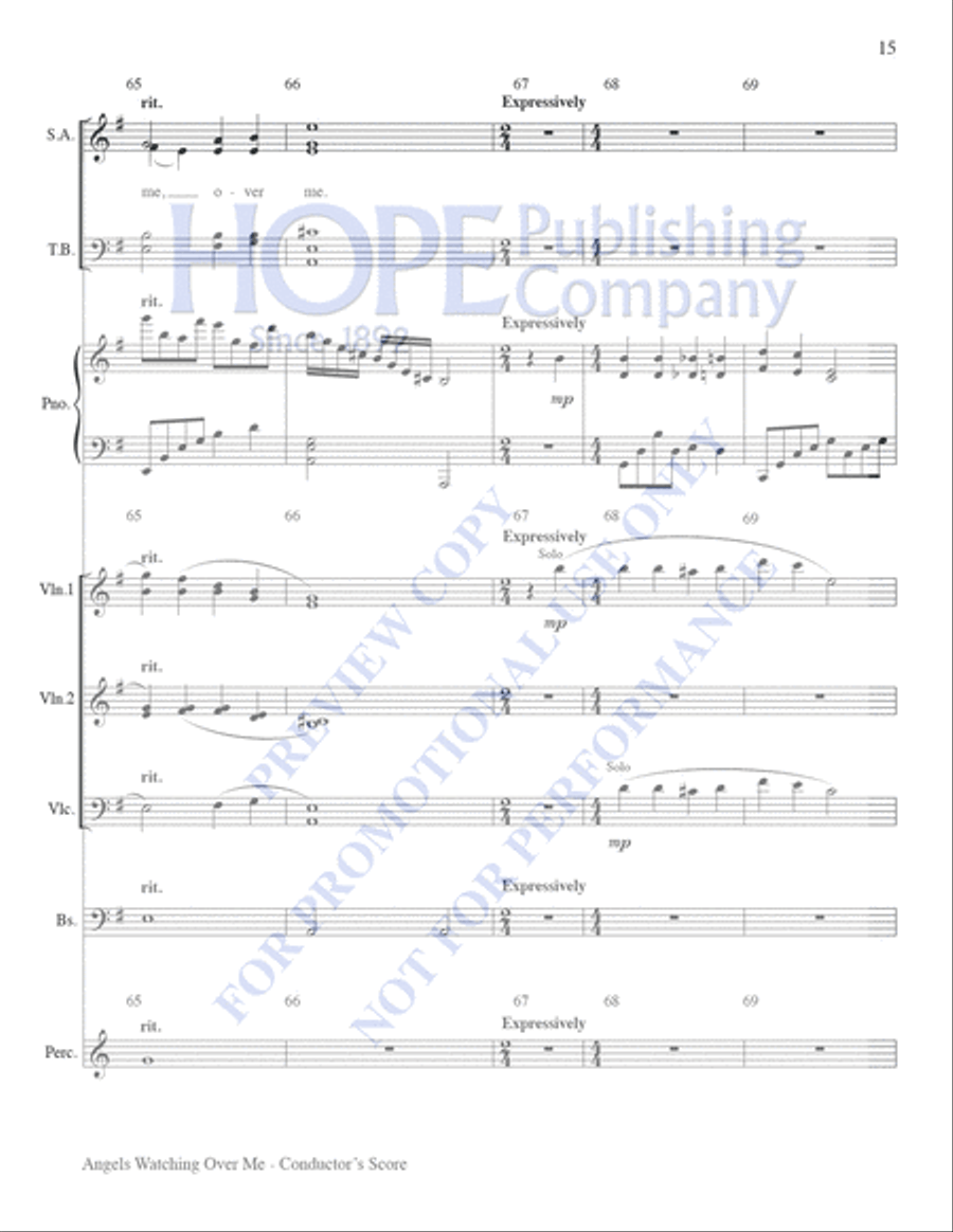 Angels Watching Over Me Angels Watching Over Me 4-Part scores gallery preview page 15