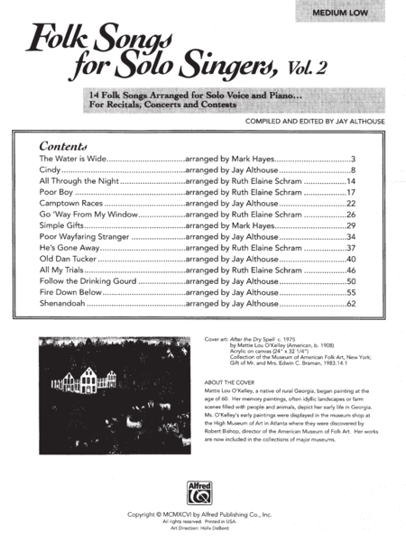 Folk Songs for Solo Singers, Vol. 2 image number null