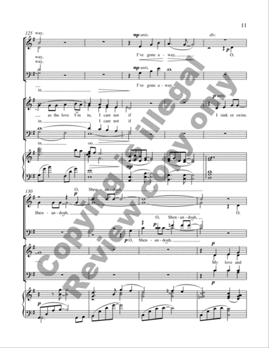 The Water is Wide 4-Part scores gallery preview page 12