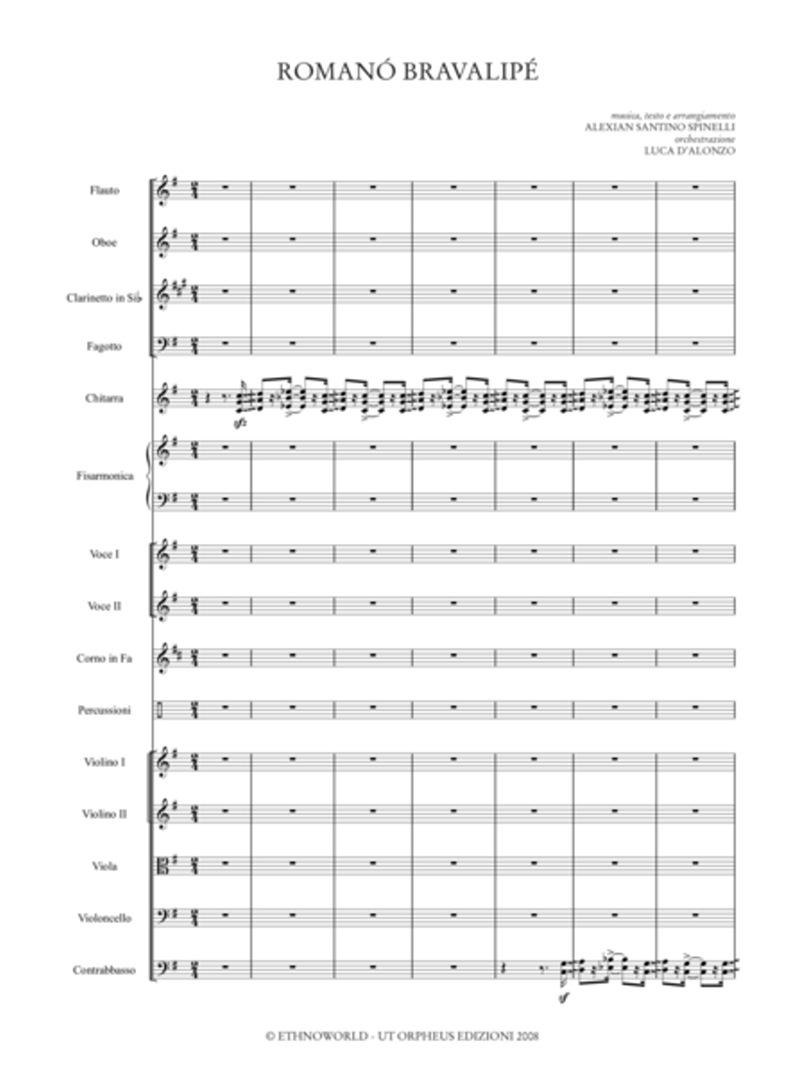 Romanó Drom (Romany Caravan) for Accordion, Voice and Orchestra Orchestra scores gallery preview page 44