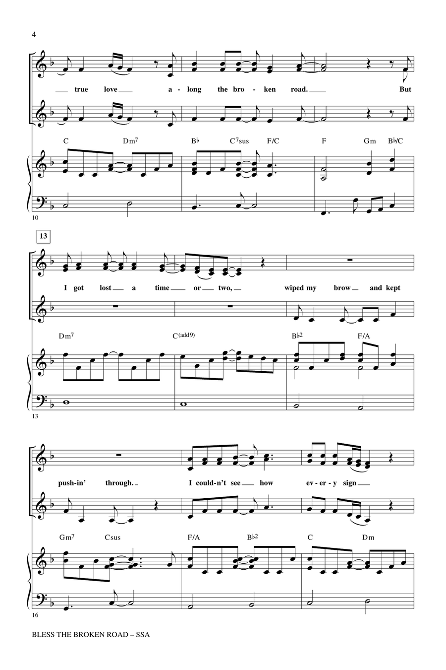 Bless The Broken Road SSA scores gallery preview page 2
