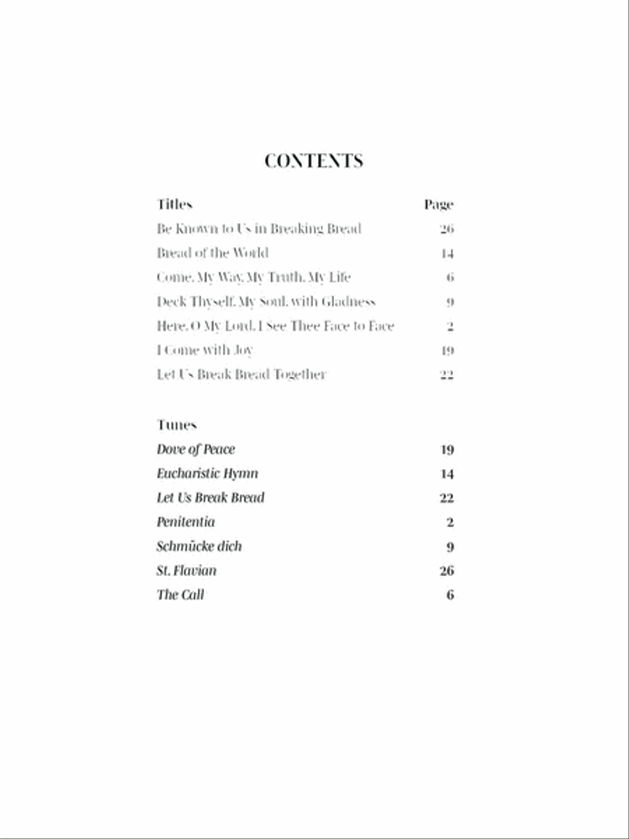 Let Us Break Bread Together Organ Solo scores gallery preview page 3