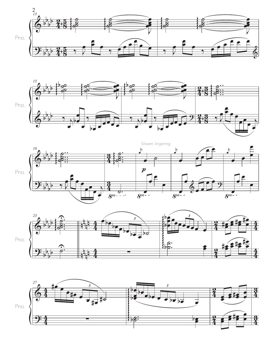 leaf by leaf, stone by stone (from Invisible Cities) Piano Solo scores gallery preview page 2