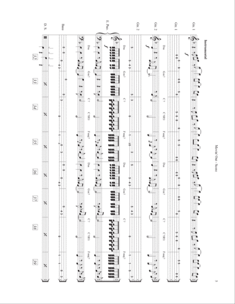 Movin' Out (anthony's Song) Jazz Ensemble scores gallery preview page 5