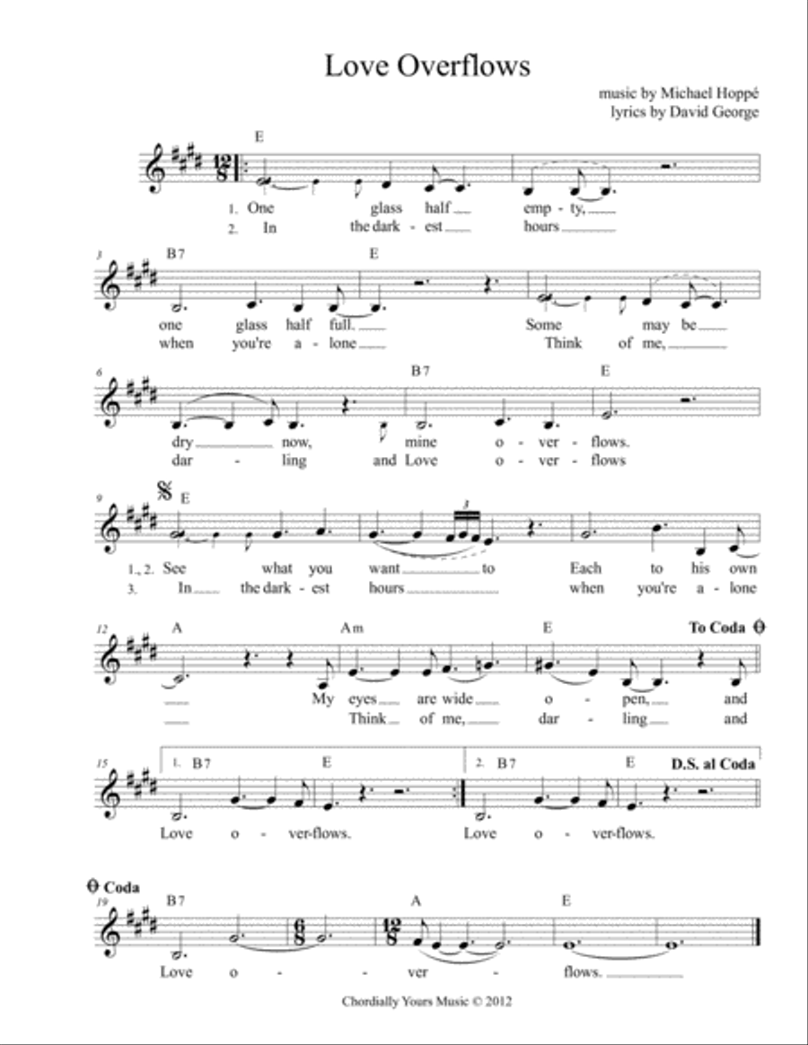 Love Overflows Acoustic Guitar scores gallery preview page 1