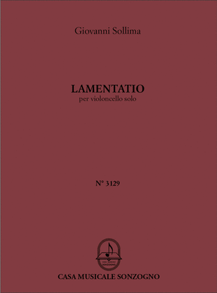 Book cover for Lamentatio Per Violoncello Solo
