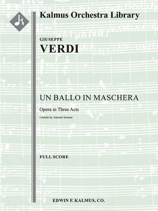Book cover for Un Ballo in Maschera (complete)
