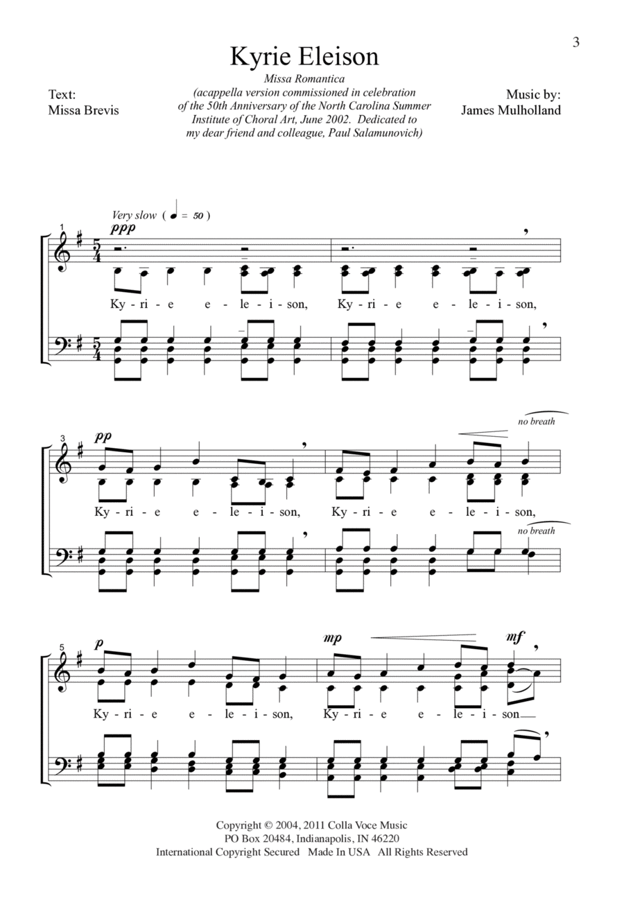Kyrie Eleison Kyrie Eleison 4-Part scores gallery preview page 1