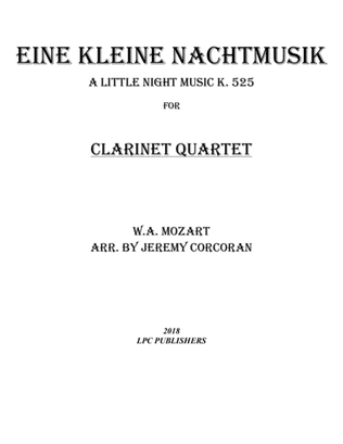 Book cover for Eine Kleine Nachtmusik for Clarinet Quartet