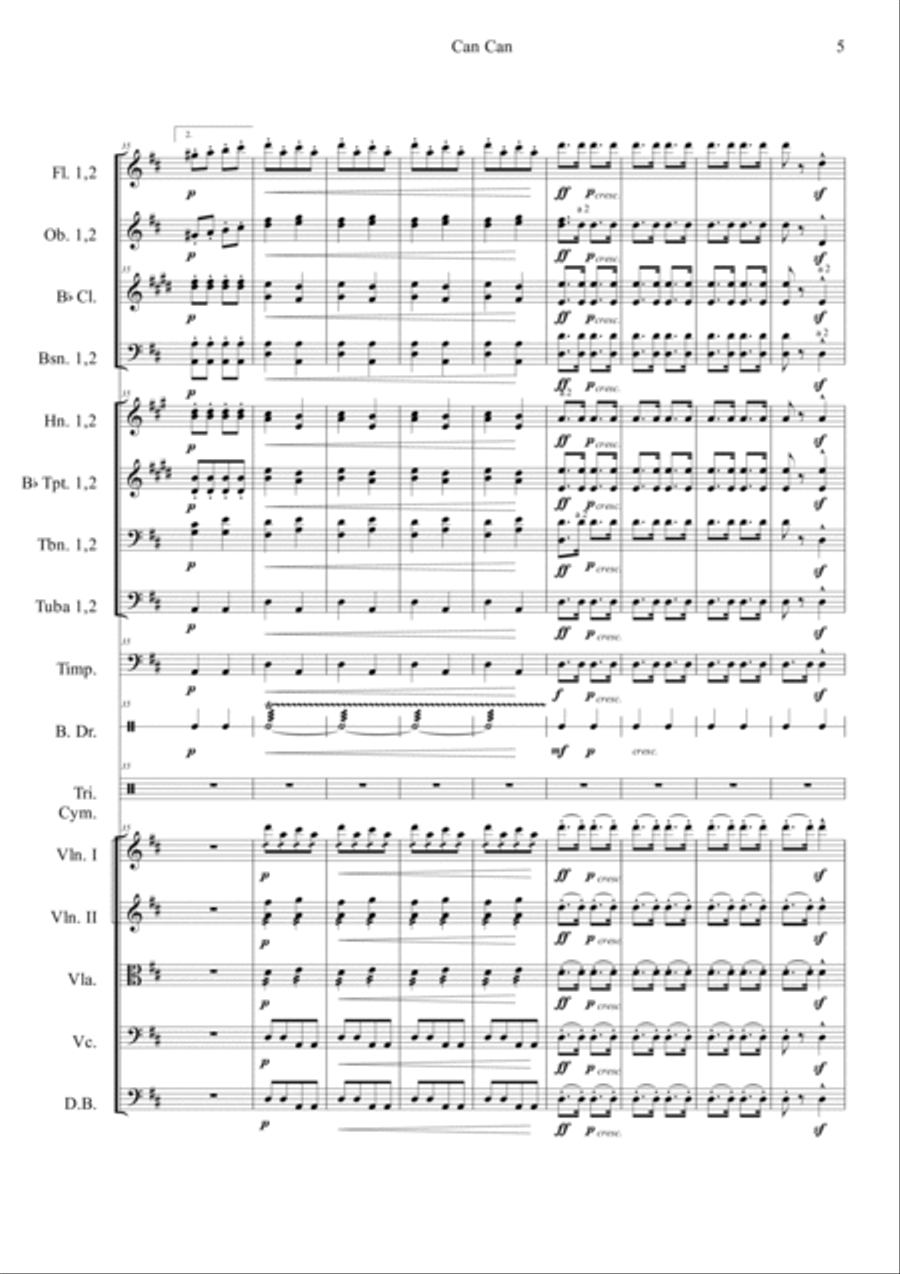 Can Can (from Orpheus in the Underworld) Orchestra scores gallery preview page 5