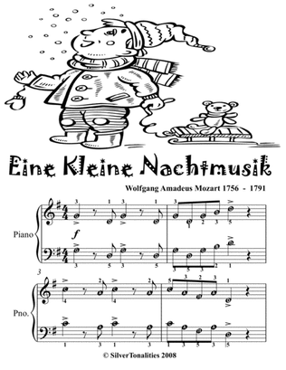Book cover for Eine Kleine Nachtmusik Easy Piano Sheet Music 2nd Edition