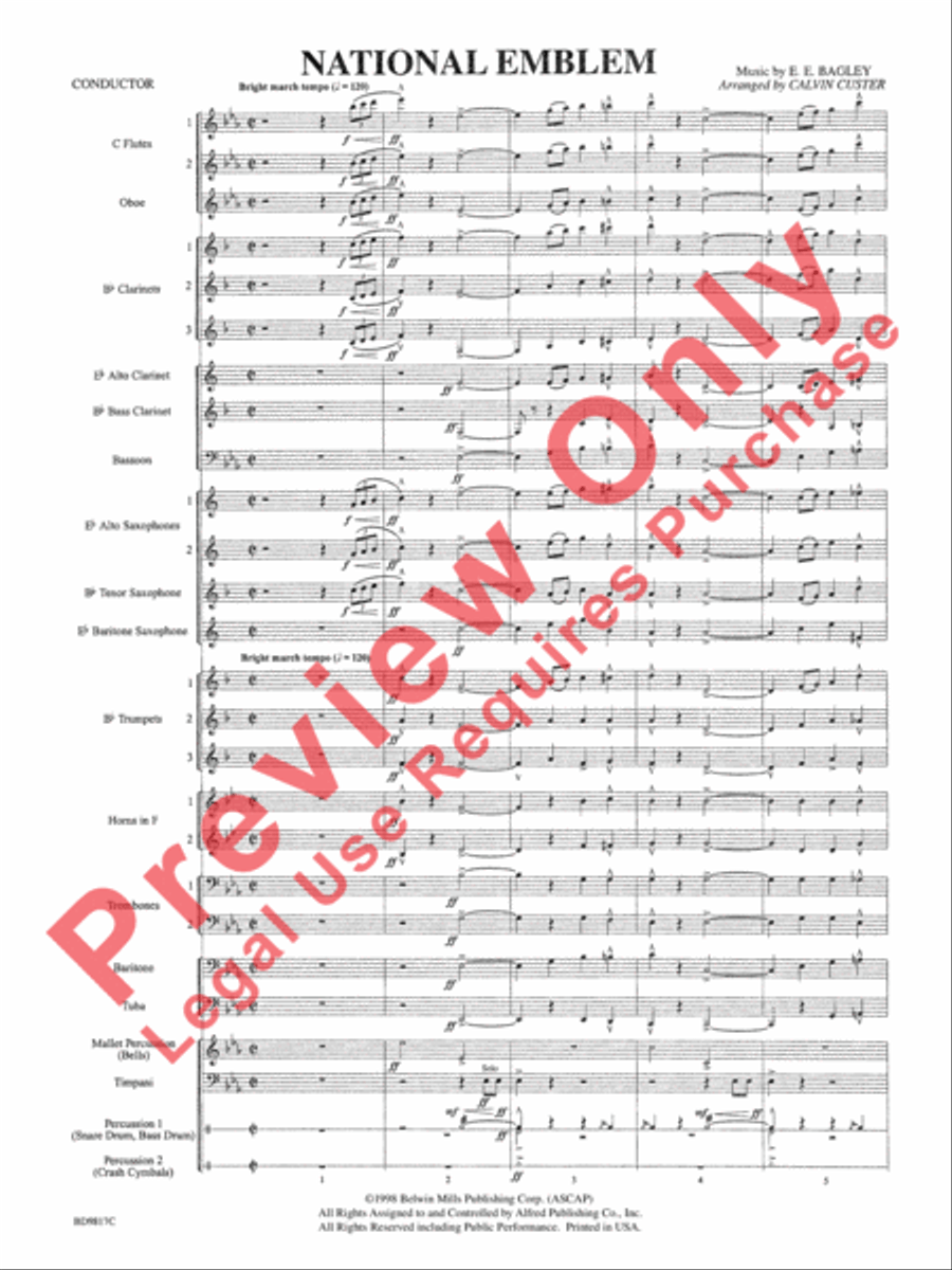 National Emblem National Emblem Concert Band scores gallery preview page 4