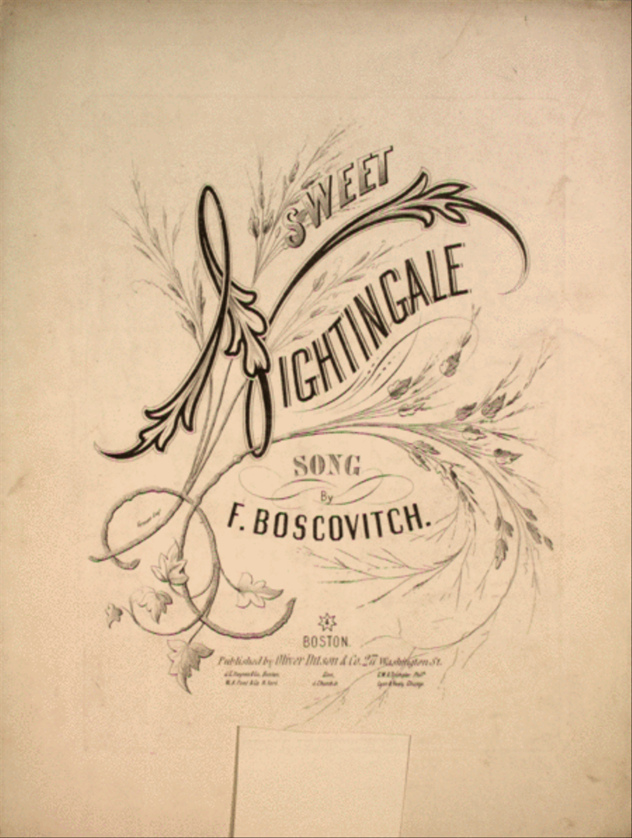 Sweet Nightingale. Song Voice scores gallery preview page 1