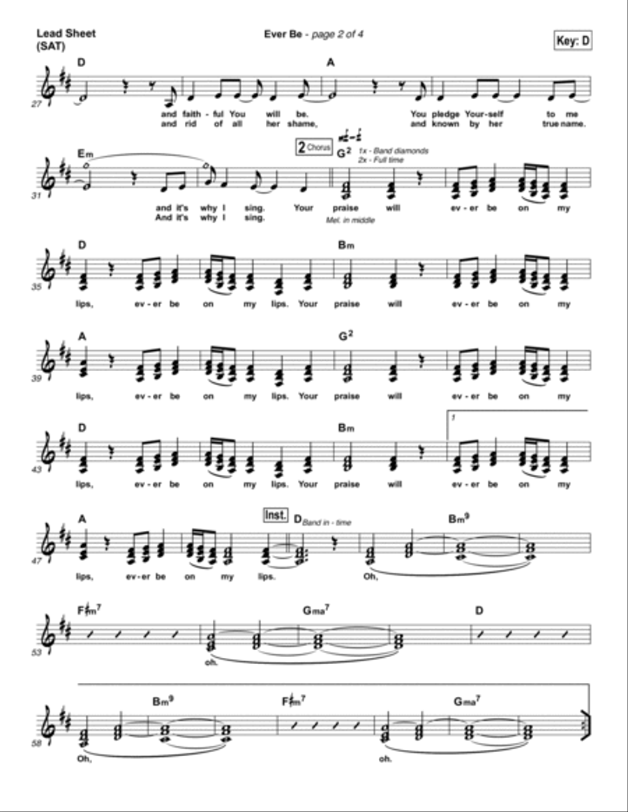 Ever Be Ever Be Piano scores gallery preview page 2