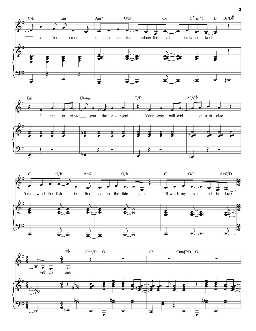 I Get To Show You The Ocean Piano, Vocal scores gallery preview page 3