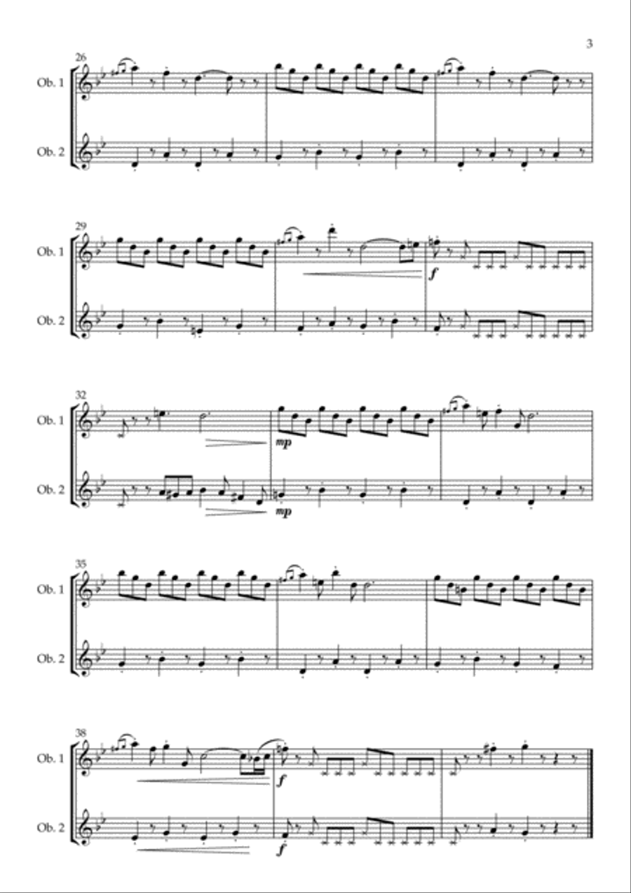 Clog Dance arranged for Oboe Duet Woodwind Duet scores gallery preview page 5