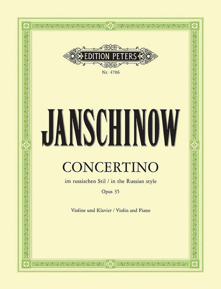 Concertino in the Russian Style Op. 35 for Violin and Piano