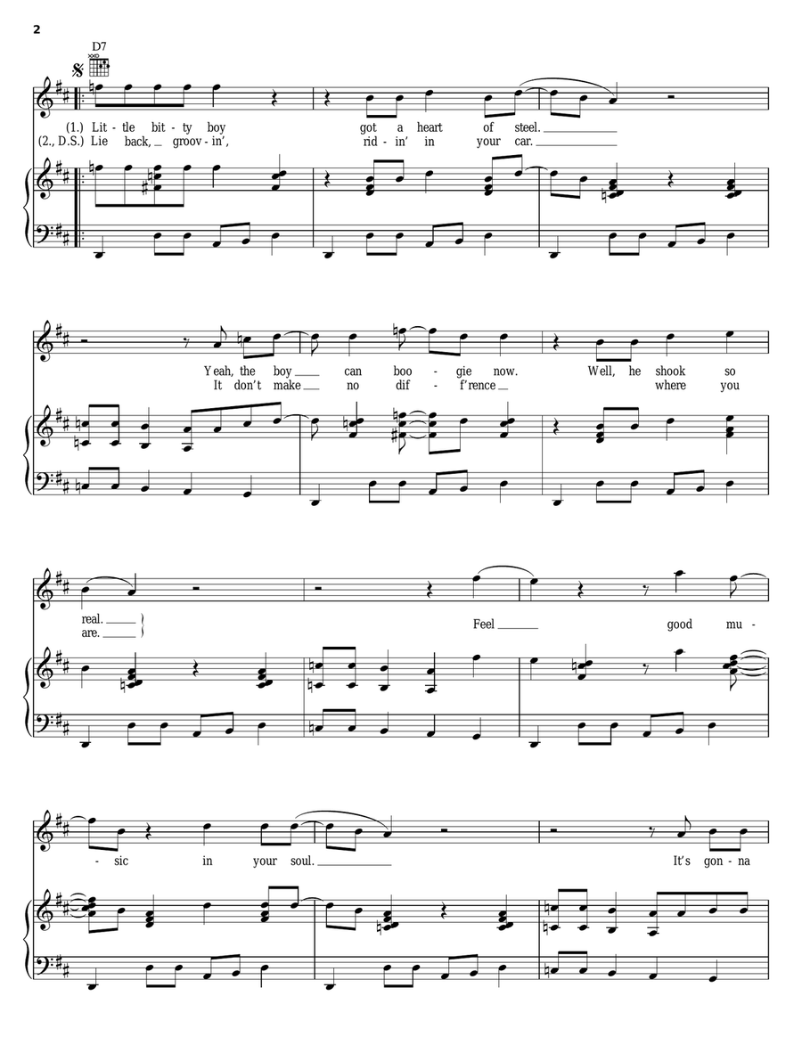 Hey Pocky Way Piano, Vocal, Guitar scores gallery preview page 2