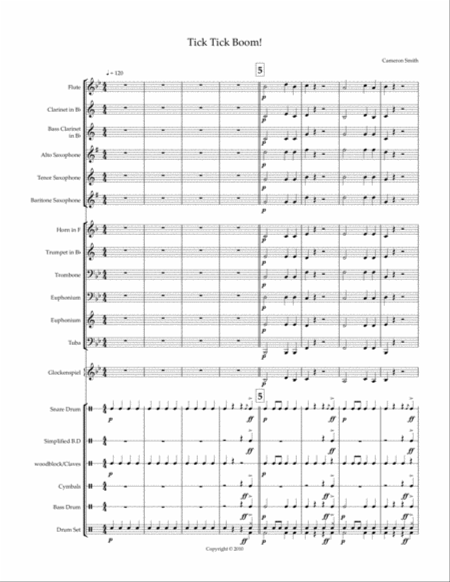 Tick Tick Boom! Tick Tick Boom! Concert Band scores gallery preview page 3