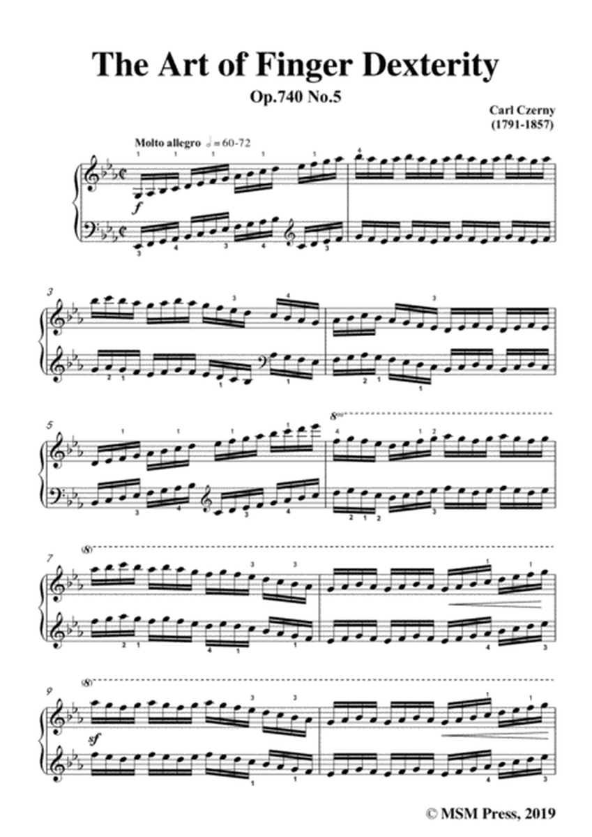 Czerny-The Art of Finger Dexterity,Op.740 No.5,for Piano image number null