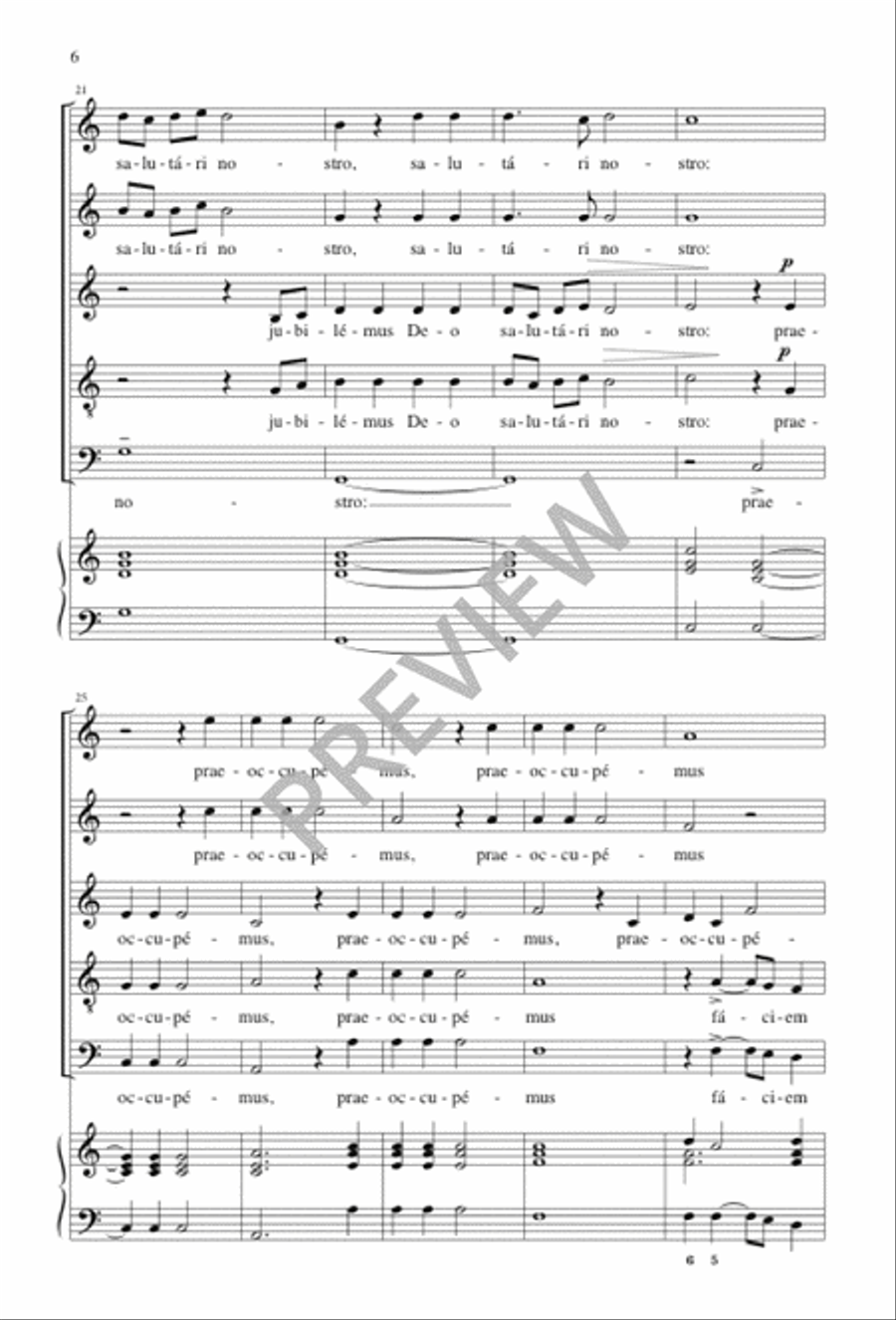 Venite exultemus Domino Venite exultemus Domino SSATB scores gallery preview page 6