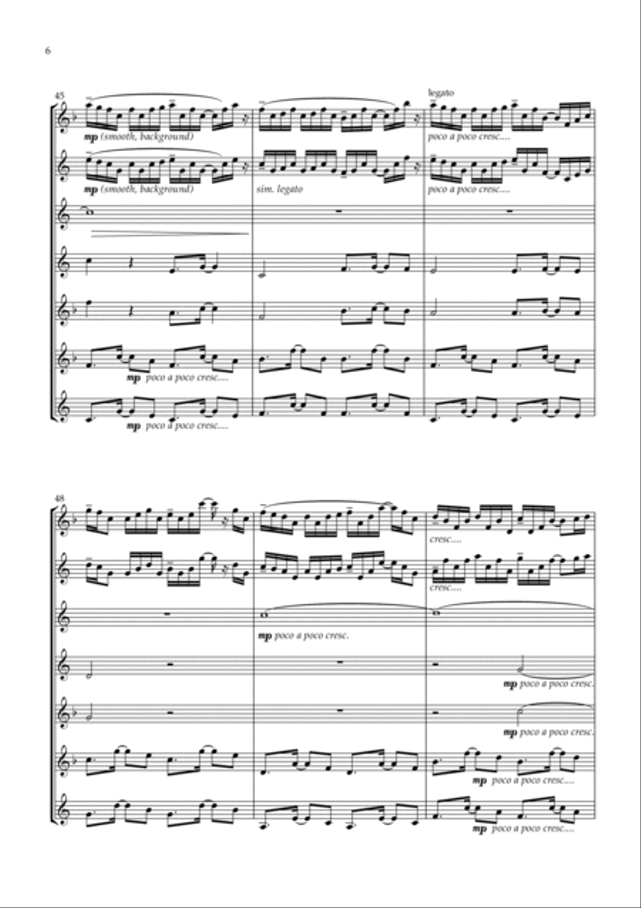 Fix You Saxophone Quartet scores gallery preview page 6