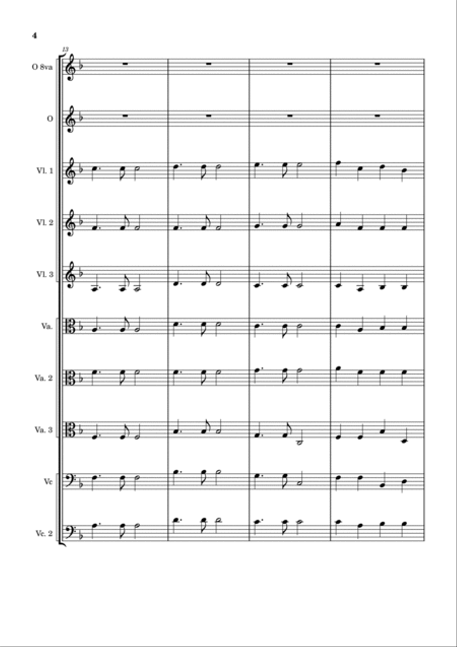 Als die Welt verloren Als die Welt verloren String Quartet scores gallery preview page 4