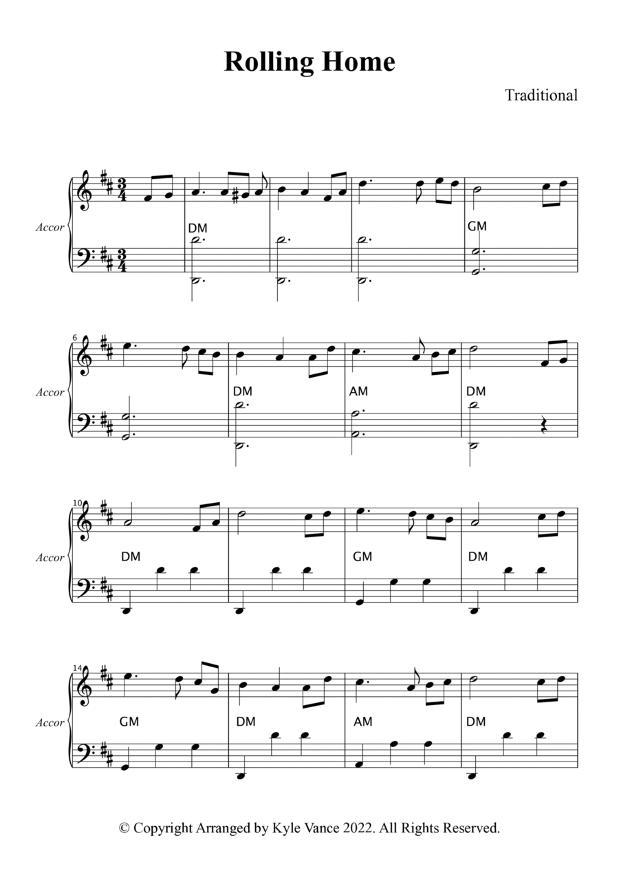 Rolling Home Accordion scores gallery preview page 1