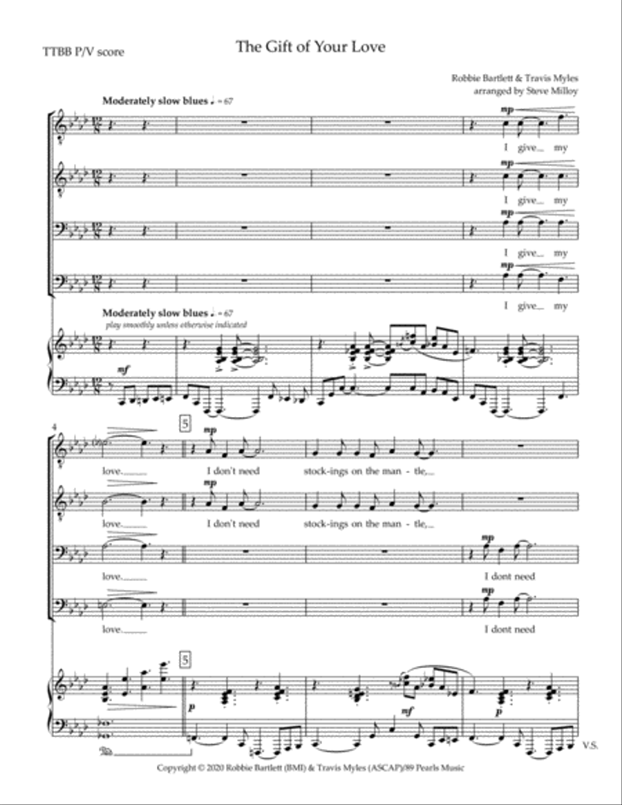The Gift of Your Love TTBB scores gallery preview page 1