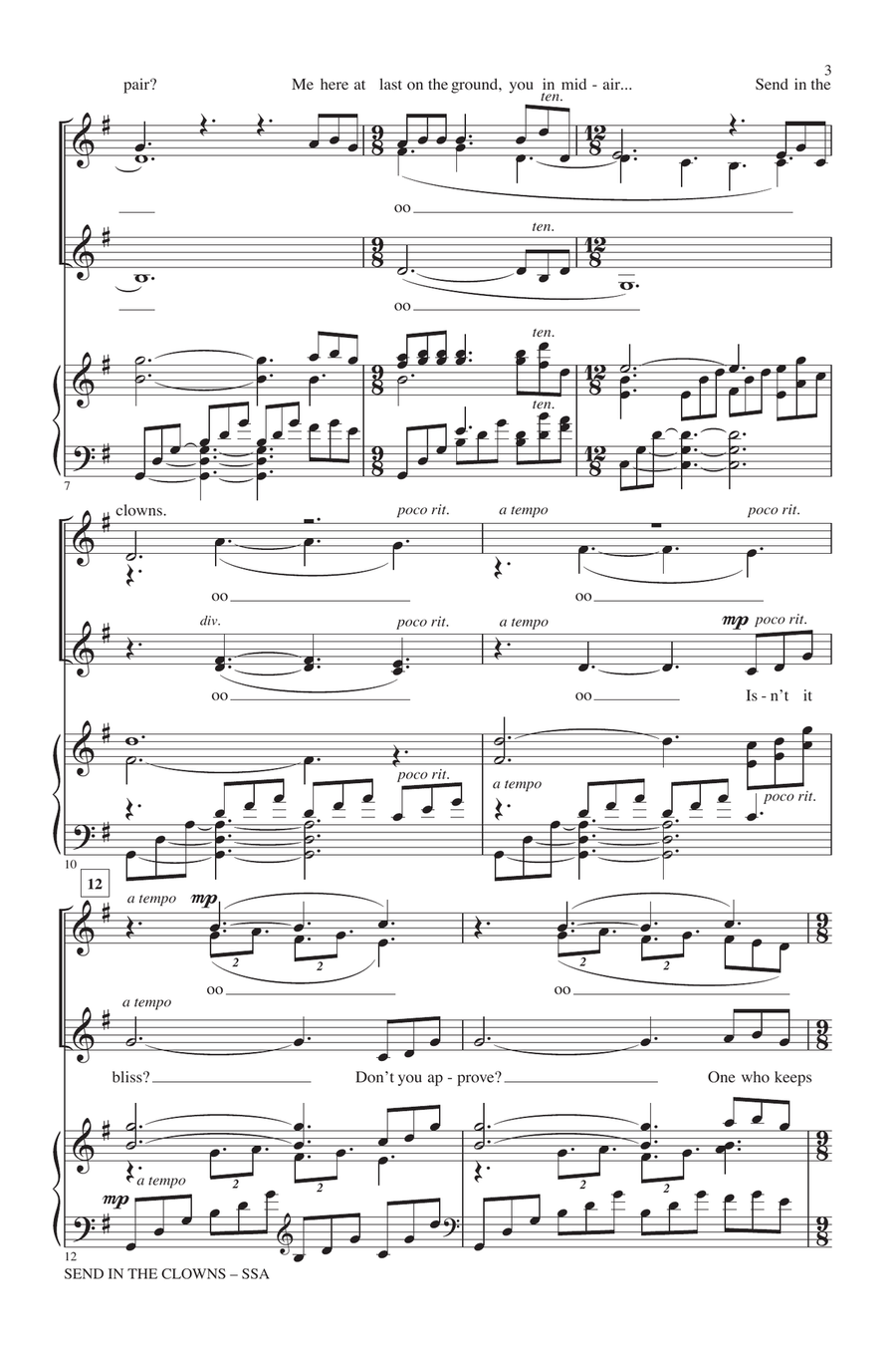 Send In The Clowns SSA scores gallery preview page 2
