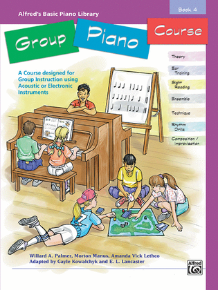 Book cover for Alfred's Basic Group Piano Course, Book 4
