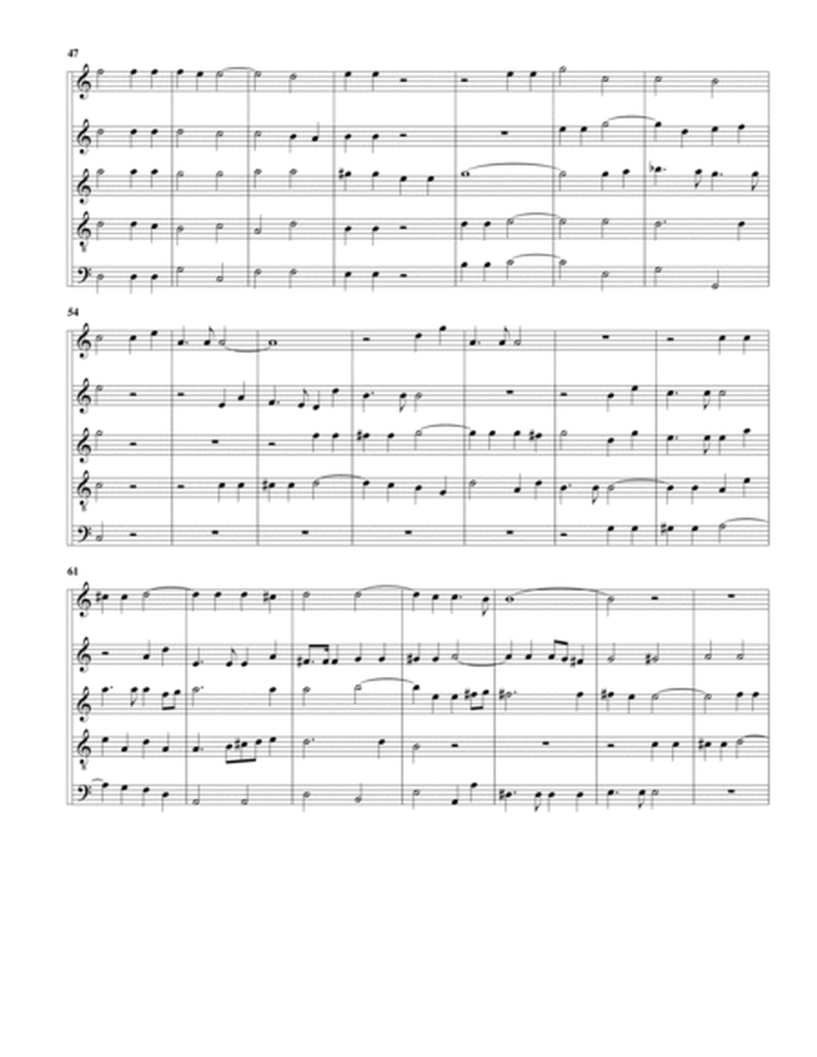 Lord, how long wilt Thou be angry (arrangement for 5 recorders (SSATB))